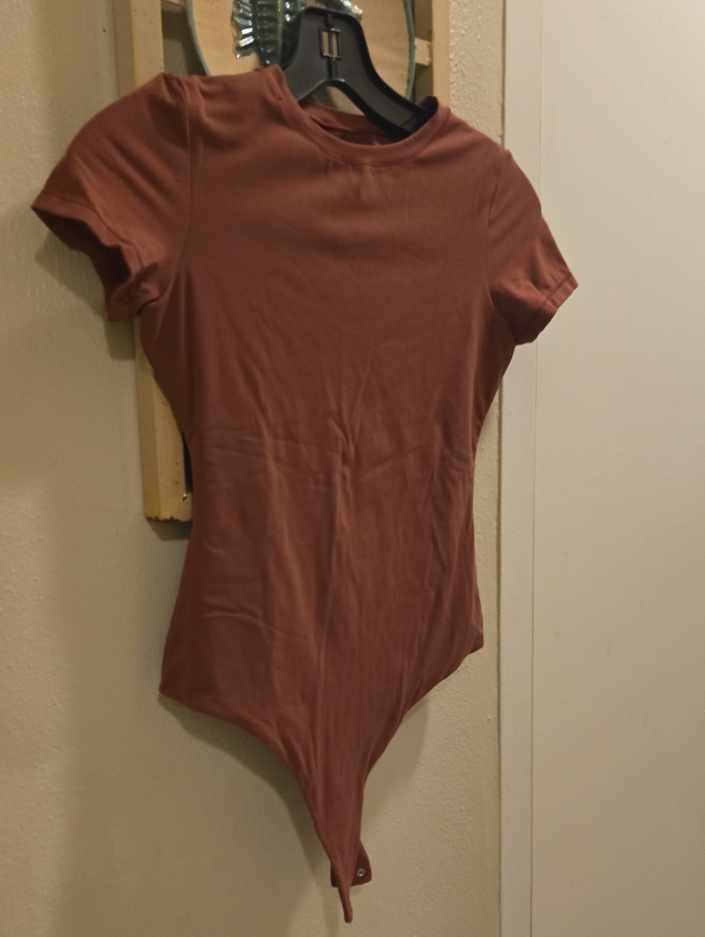 Short Sleeve Mauve Bodysuit Top